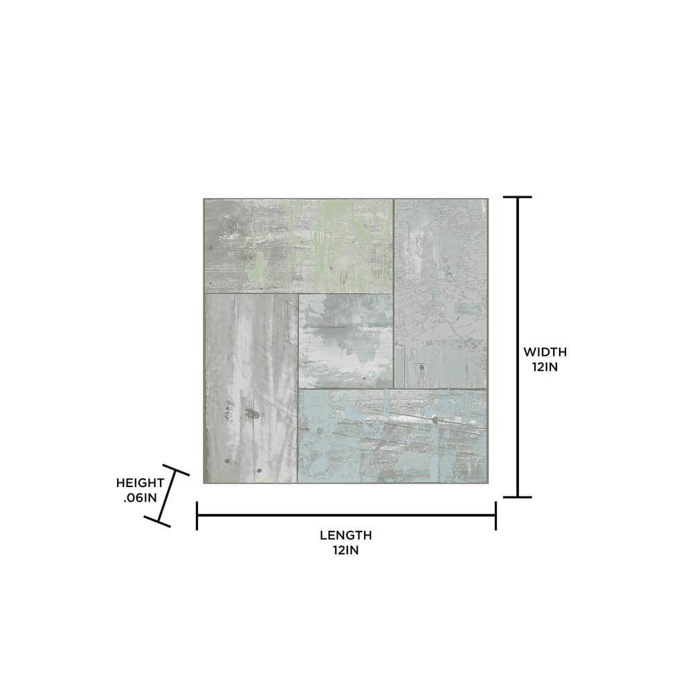 FloorPops Boardwalk 12 in. W x 12 in. L Peel and Stick Floor Vinyl Tiles (20 Tiles, 20 sq. ft. case)
