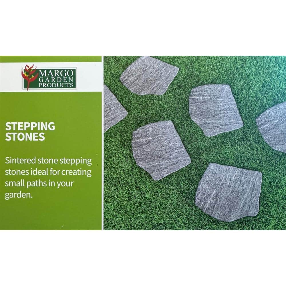 MJSI 16 in. x 14 in. x 0.75 in. Porcelain Grey Stepping Stone (12-Piece/ 19 sq. ft.)