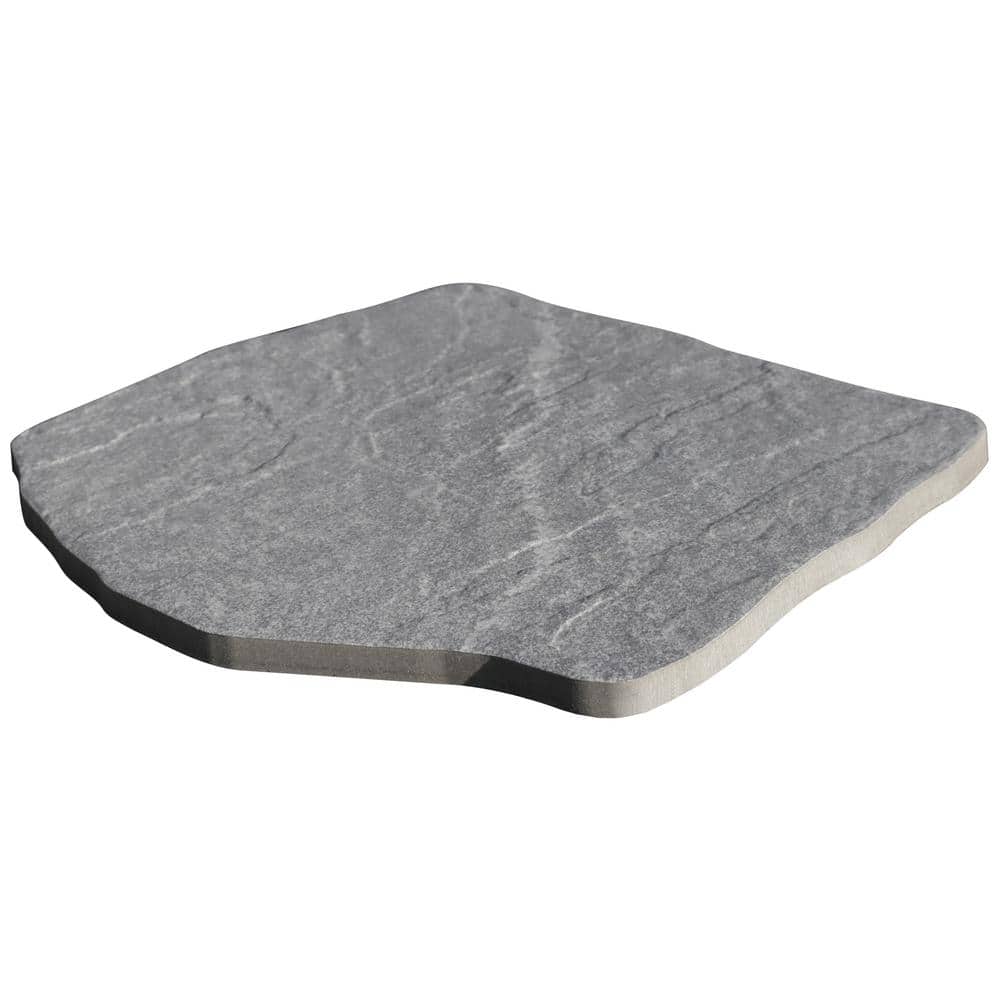 MJSI 16 in. x 14 in. x 0.75 in. Porcelain Grey Stepping Stone (12-Piece/ 19 sq. ft.)