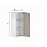 Cambridge Quick Assemble Modern Style, Grey Nordic 9 x 42 in. Wall Kitchen Cabinet (9 in. W x 12 D x 42 in. H)