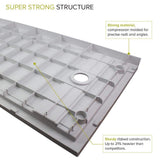 Transolid Linear 30 in. x 60 in. Single-Threshold Shower Base with Right Drain in Grey