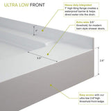 Transolid Linear 30 in. x 60 in. Single-Threshold Shower Base with Right Drain in Grey