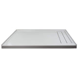 Transolid Linear 30 in. x 60 in. Single-Threshold Shower Base with Right Drain in Grey