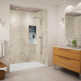 Transolid Linear 30 in. x 60 in. Single-Threshold Shower Base with Right Drain in Grey