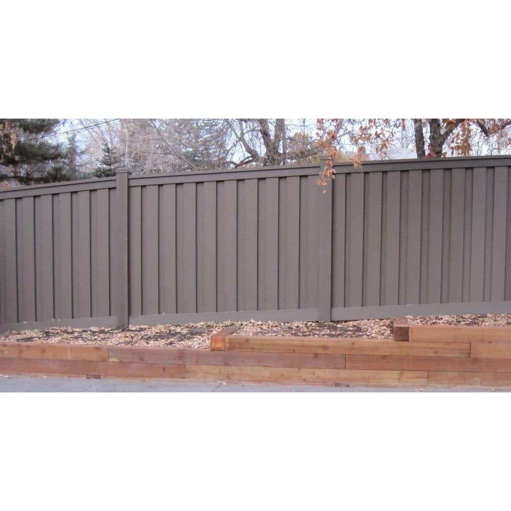 Trex Seclusions 5 in. x 5 in. x 8 ft. Winchester Grey Wood-Plastic Composite Fence Post with Crown Post Cap