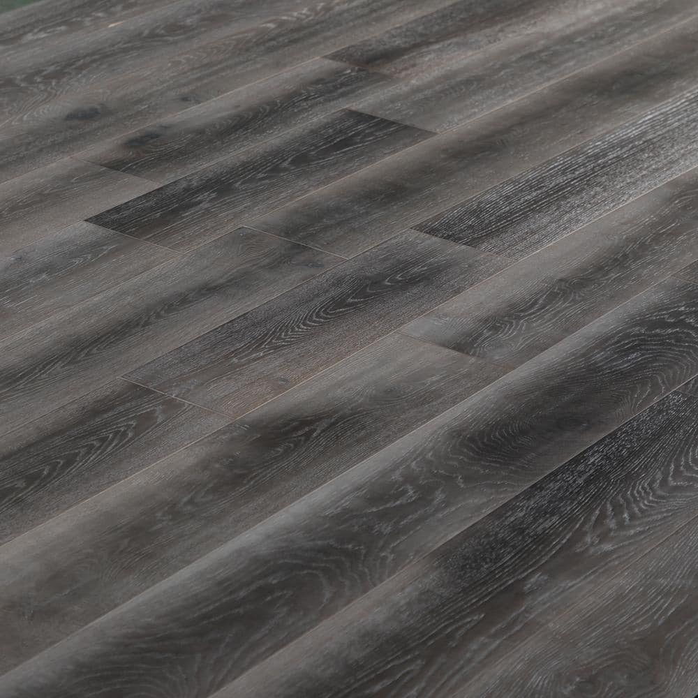 NATU Grey Washed French Oak 3/8 in. T x 7.5 in. W Click Lock Wire Brushed Engineered Hardwood Flooring (19.4 sq.ft./case)