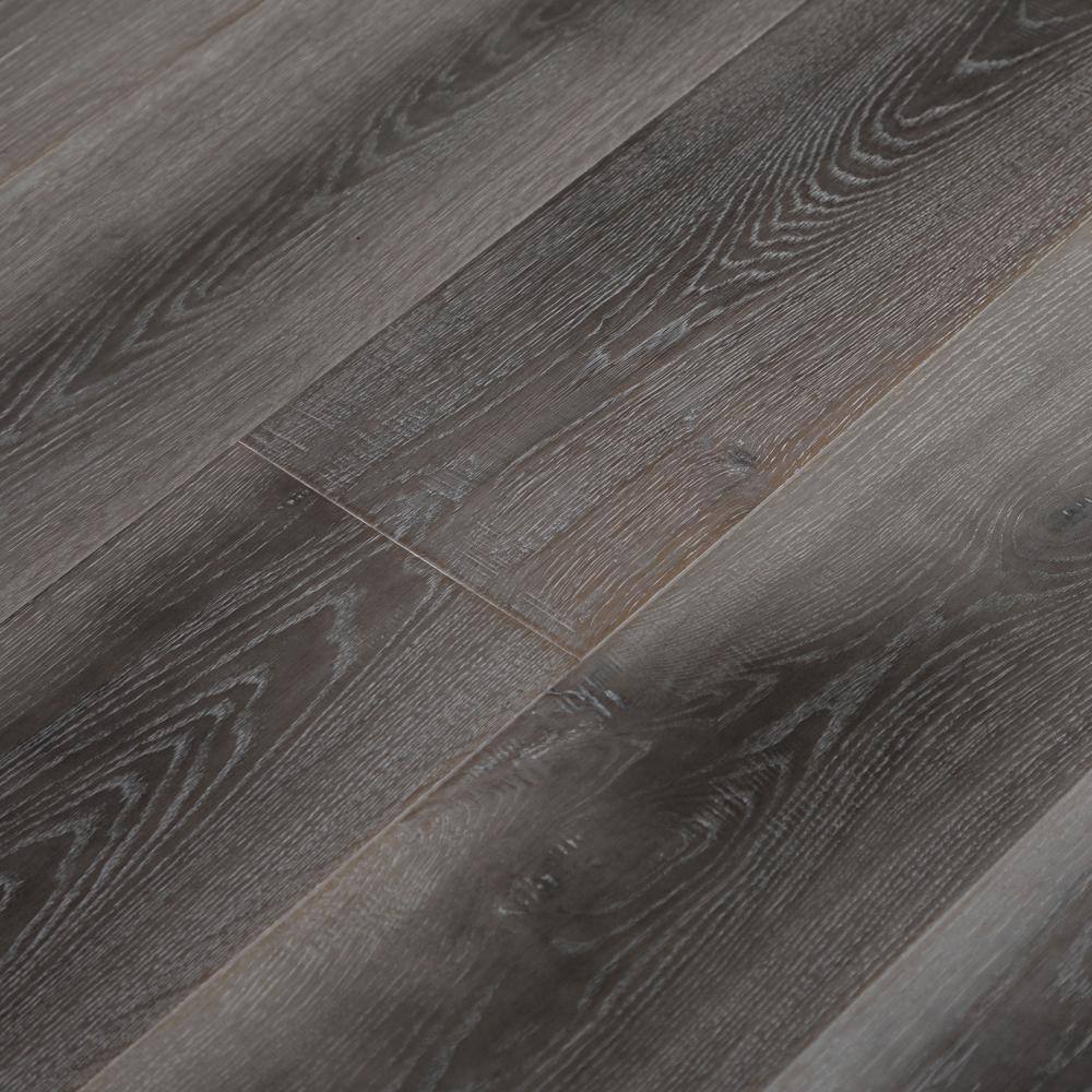 NATU Grey Washed French Oak 3/8 in. T x 7.5 in. W Click Lock Wire Brushed Engineered Hardwood Flooring (19.4 sq.ft./case)