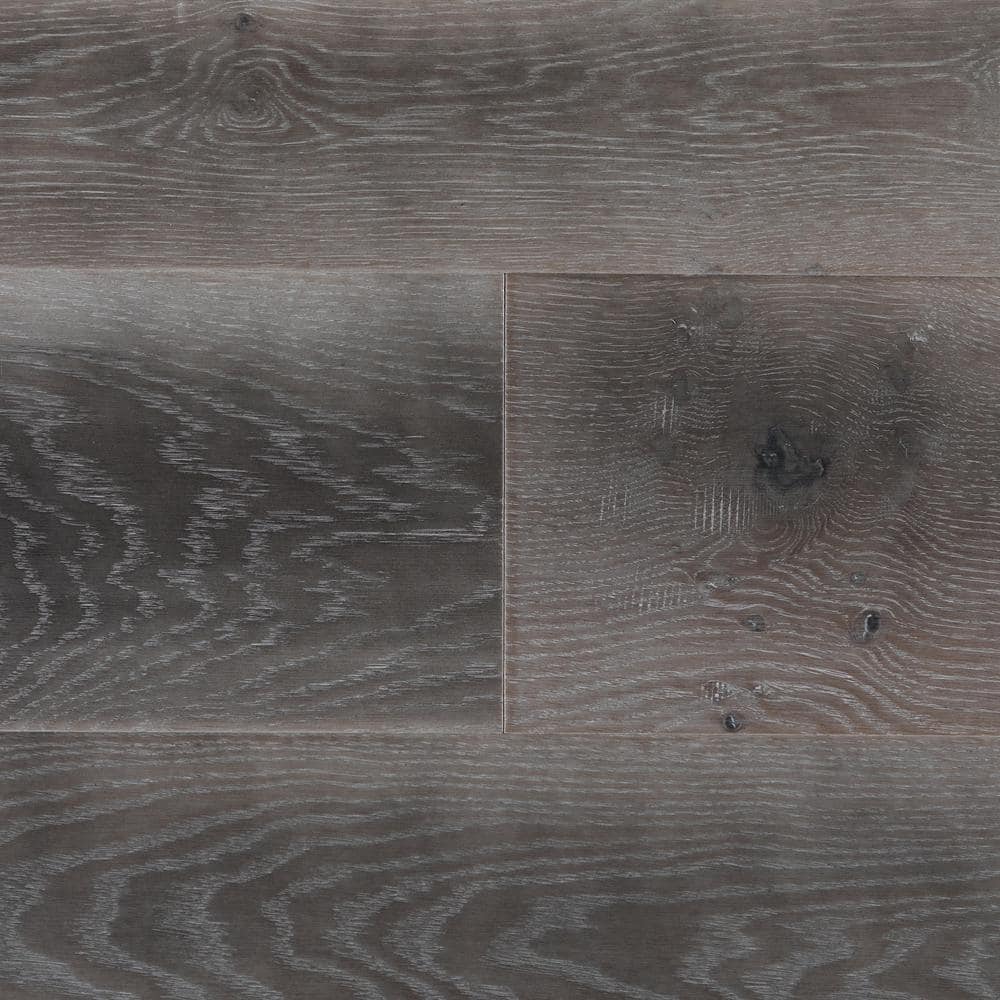 NATU Grey Washed French Oak 3/8 in. T x 7.5 in. W Click Lock Wire Brushed Engineered Hardwood Flooring (19.4 sq.ft./case)