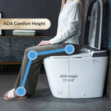 WOODBRIDGE Elongated ADA Smart Bidet Toilet - Grey, 1.28 GPF, Auto Open/Close, Clean Foam Dispenser