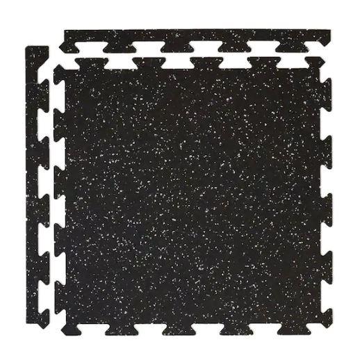 Eco-Lock Isometric Grey 24 in. x 24 in. x 0.3 in. Rubber Gym/Weight Room Flooring Tiles (25.7 sq. ft.) (6-Pack) - Super Arbor