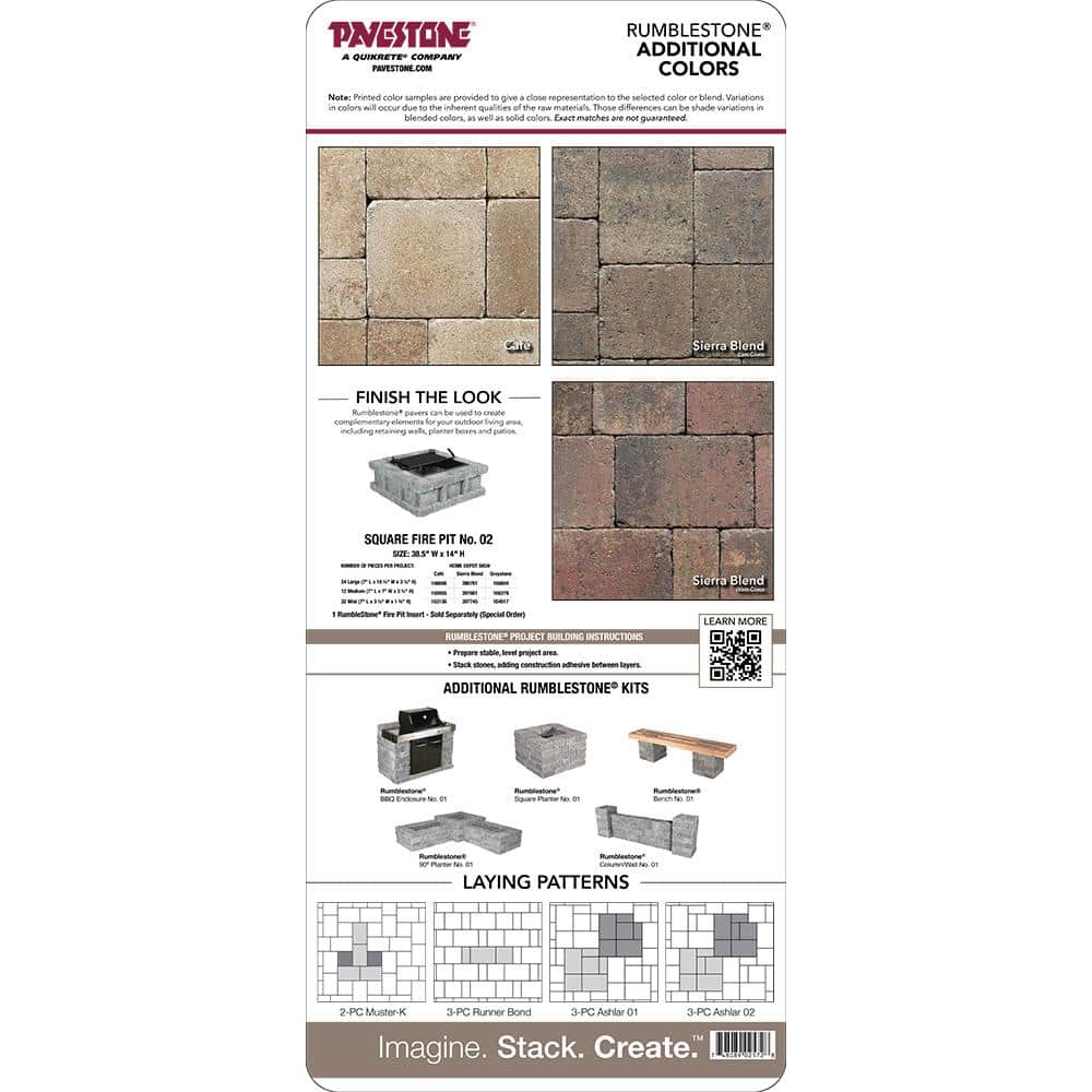 Pavestone Paper Sample Only of RumbleStone 3.5 in. x 7 in. Greystone Concrete Mini Wall Block (1-Piece)