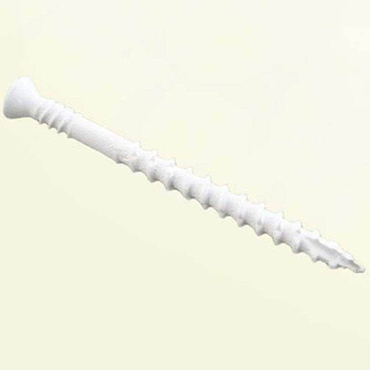 Grip-Rite #8 x 2-1/4 in. White PrimeGuard Plus Coated Coarse Thread Trim Head Wood Screws 1 lb. Box