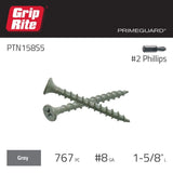 Grip-Rite #8 x 1-5/8 in. #2 Phillips Bugle Head Coarse Thread Coated Exterior Screws 5 lb. Box