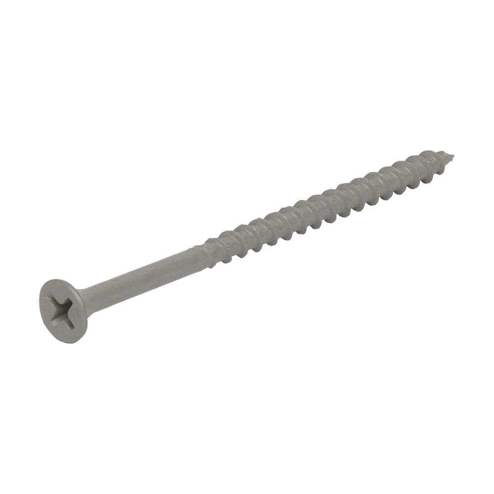 Grip-Rite #8 x 2-1/2 in. #2 Phillips Bugle Head Coarse Thread Coated Exterior Screws 10 lb. Box