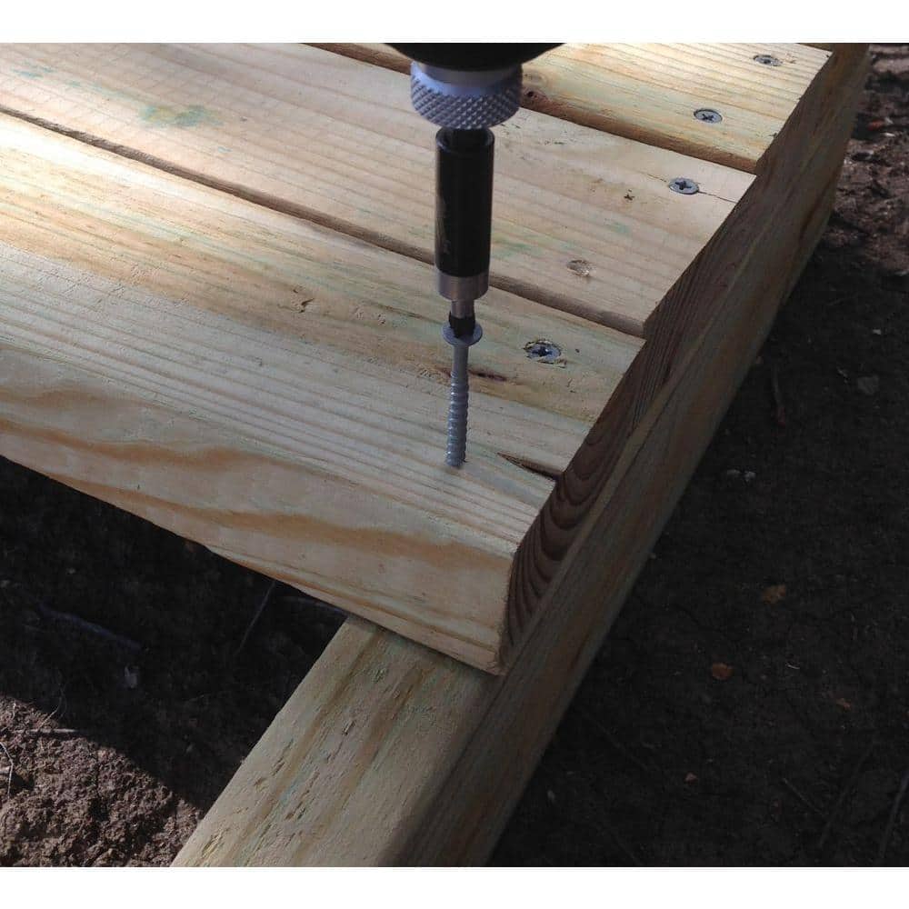 Grip-Rite #8 x 2-1/2 in. #2 Phillips Bugle Head Coarse Thread Coated Exterior Screws 10 lb. Box