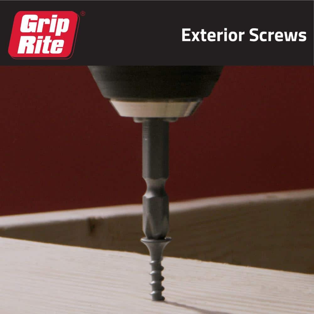 Grip-Rite #10 x 3-1/2 in. #2 Phillips Bugle Head Coarse Thread Sharp Point PrimeGuard Coated Exterior Wood Screws (1 lb. Box, ~53 Count)