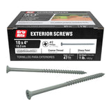 Grip-Rite #10 x 4 in. #2 Phillips Bugle Head Coarse Thread Polymer-Coated Exterior Wood Deck Screws (1 lb. Box)