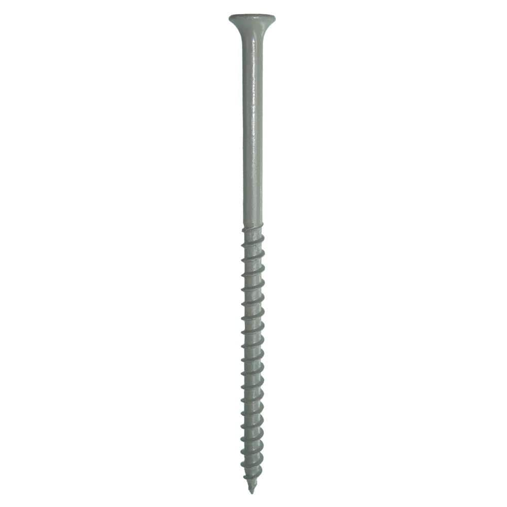 Grip-Rite #10 x 4 in. #2 Phillips Bugle Head Coarse Thread Polymer-Coated Exterior Wood Deck Screws (1 lb. Box)