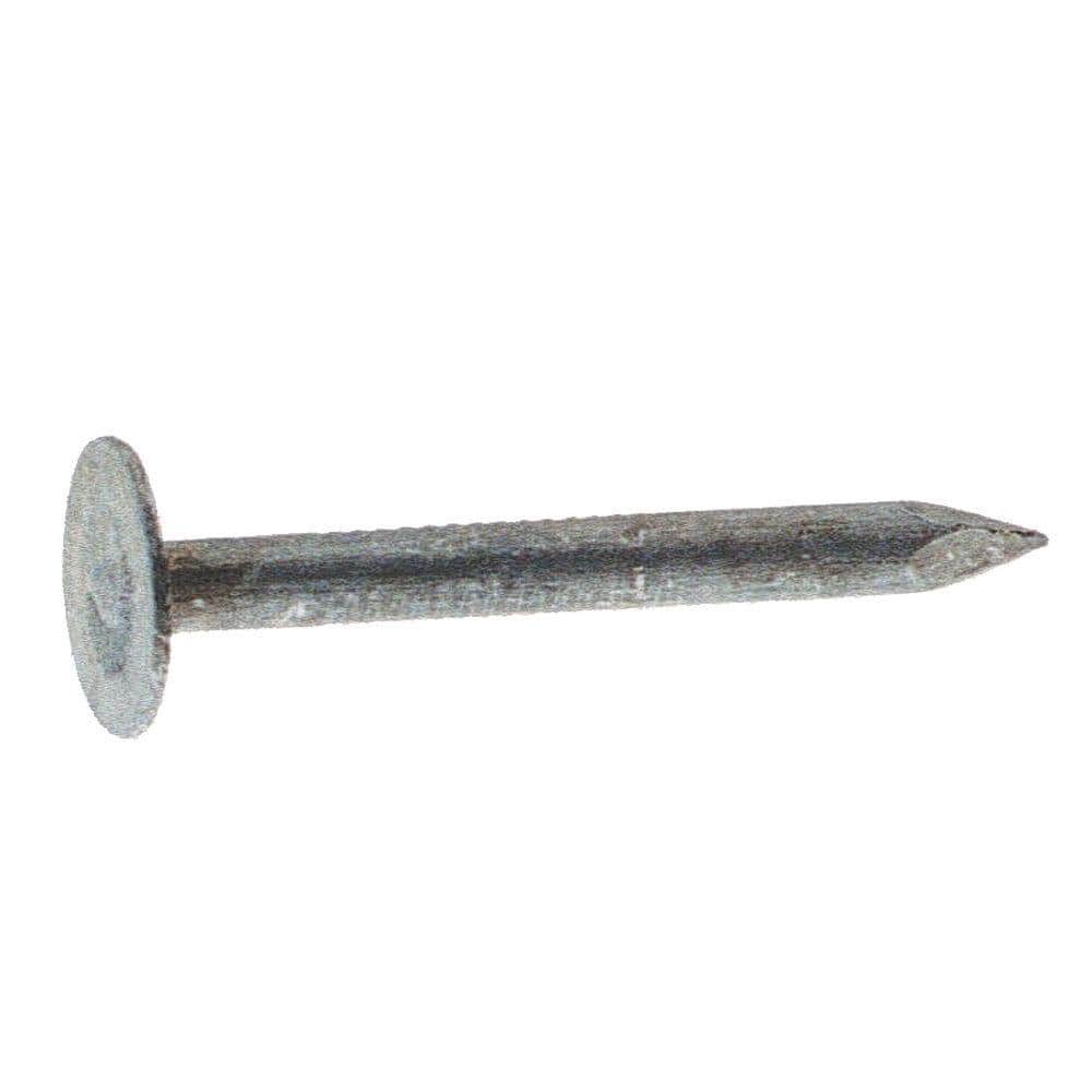 Grip-Rite 1-1/2 in. Electro-Galvanized Roofing Nails, Smooth Shank, 5 lb Box