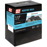 Grip-Rite 1-1/2 in. Electro-Galvanized Roofing Nails, Smooth Shank, 5 lb Box
