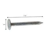Grip-Rite 1-1/2 in. Electro-Galvanized Roofing Nails, Smooth Shank, 5 lb Box
