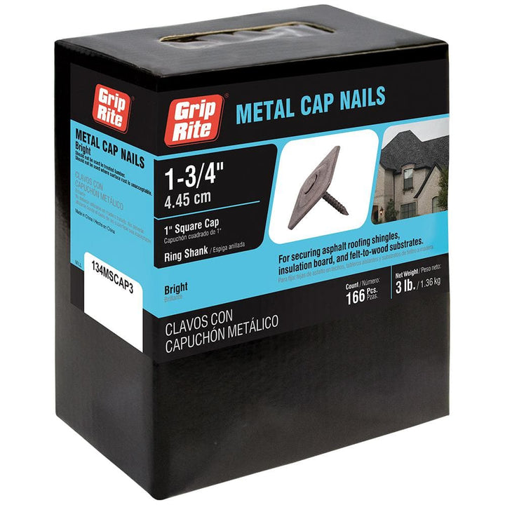 1-3/4 in. Square Head Cap Roofing Nails, 50 lb Box (SKU 15MISC134)