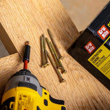 Grip-Rite #8 x 1-3/4 in. Phillips Bugle-Head Construction Screws, Yellow Zinc, 1 lb. Pack