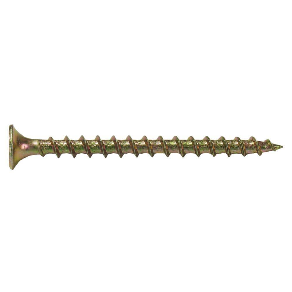 Grip-Rite #6 x 2 in. Phillips Bugle-Head Coarse Thread Gold Screws (1 lb. Pack)