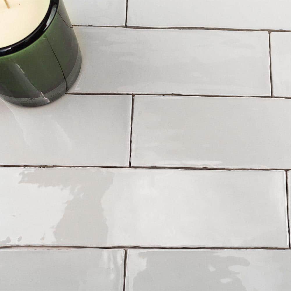 Ivy Hill Tile Catalina Gris 3 in. x 12 in. x 8 mm Polished Ceramic Subway Wall Tile (10.76 sq.ft./case)