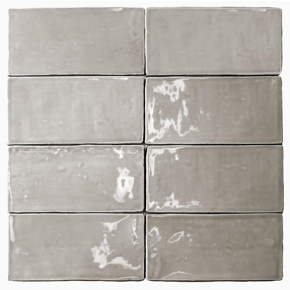 Ivy Hill Tile Catalina Gris 3 in. x 6 in. x 8 mm Polished Ceramic Subway Wall Tile (5.38 sq.ft./case)