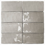Lancaster Dove Gray 3x6 Polished Ceramic Subway Tile for Walls
