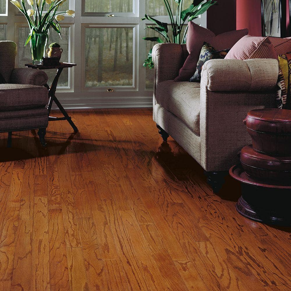 Bruce Springdale Gunstock Oak 3/8 in. T x 3 in. W T+G Smooth Engineered Hardwood Flooring (31.5 sq.ft./ctn)