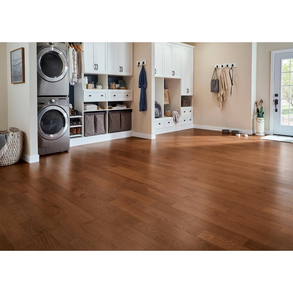 Bruce Hydropel Gunstock Oak 7/16 in. T x 5 in. W Waterproof Click Lock Engineered Hardwood Flooring (22.6 sq.ft./ctn)