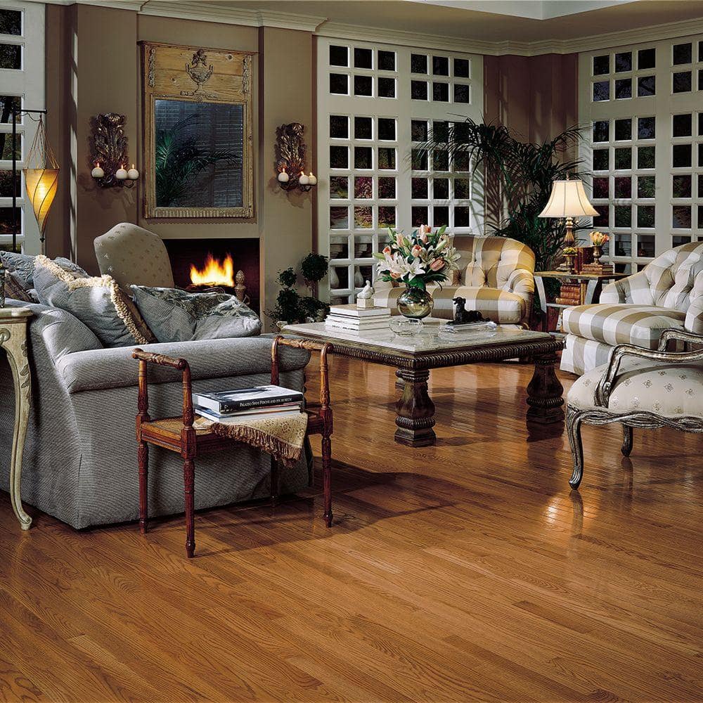Bruce Natural Reflections Gunstock Oak 5/16 in.T x 2-1/4 in. W Smooth Solid Hardwood Flooring(40 sq.ft.//ctn)