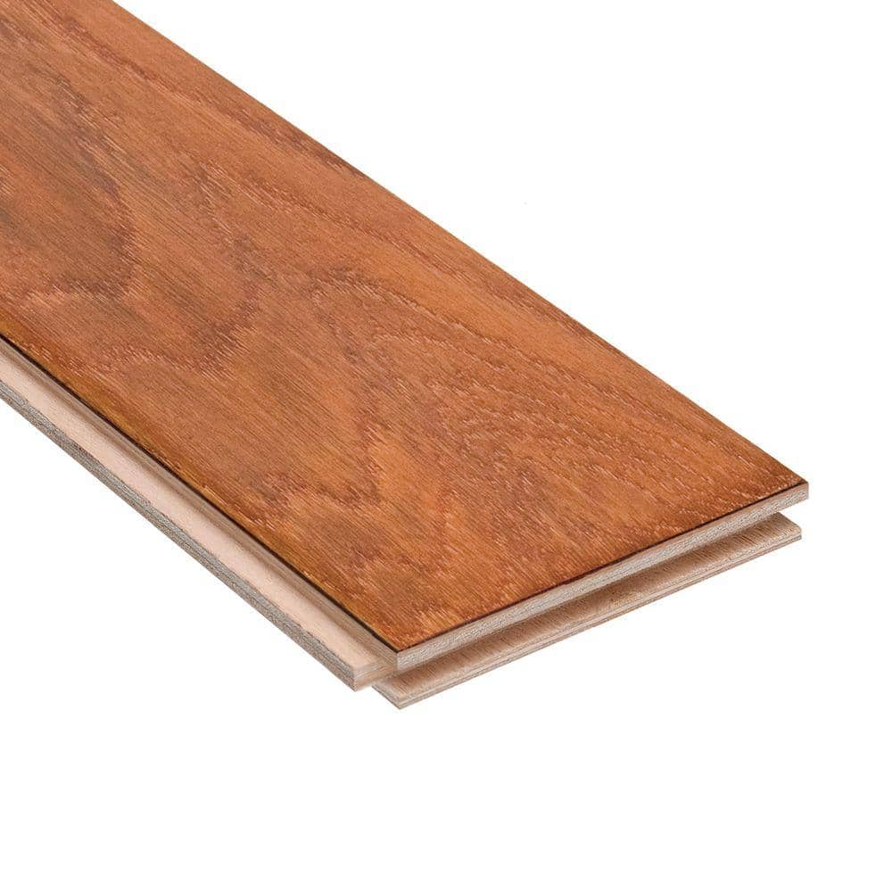 HOMELEGEND Gunstock White Oak 1/2 in. T x 4.8 in. W Hand Scraped Engineered Hardwood Flooring (24.9 sqft/case)