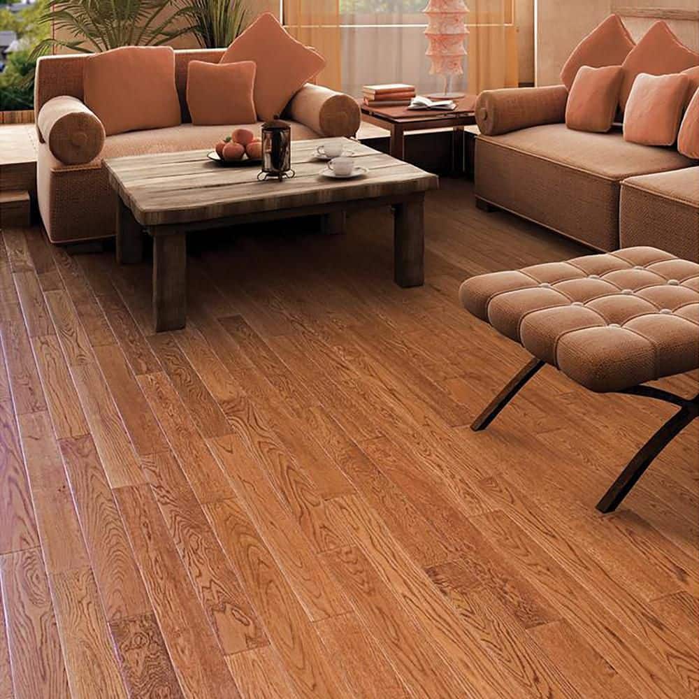 HOMELEGEND Gunstock White Oak 1/2 in. T x 4.8 in. W Hand Scraped Engineered Hardwood Flooring (24.9 sqft/case)