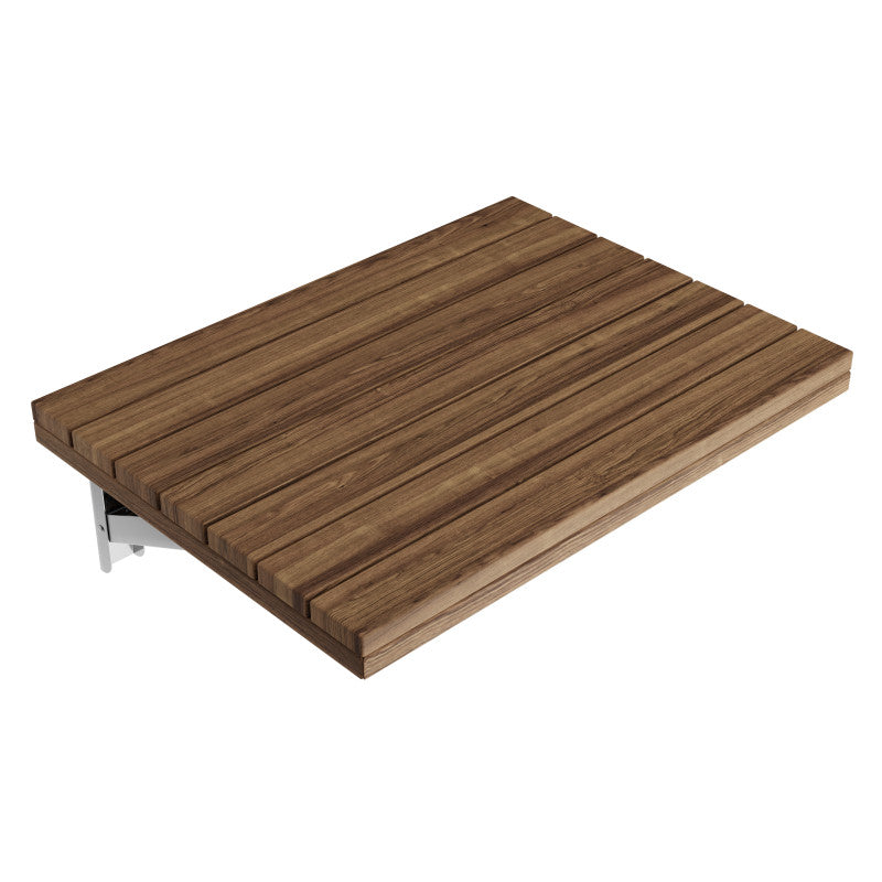 ANZZI Shoren 12.6 in. Teak Wall Mounted Shower Seat