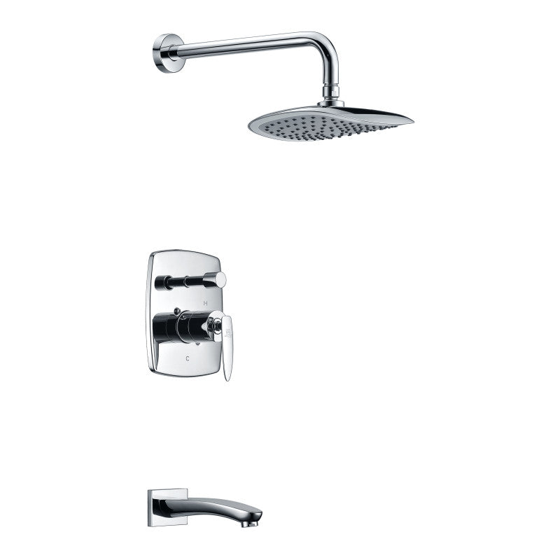 Tempo Series 1-Handle 1-Spray Tub and Shower Faucet in Brushed Nickel (Valve Included)