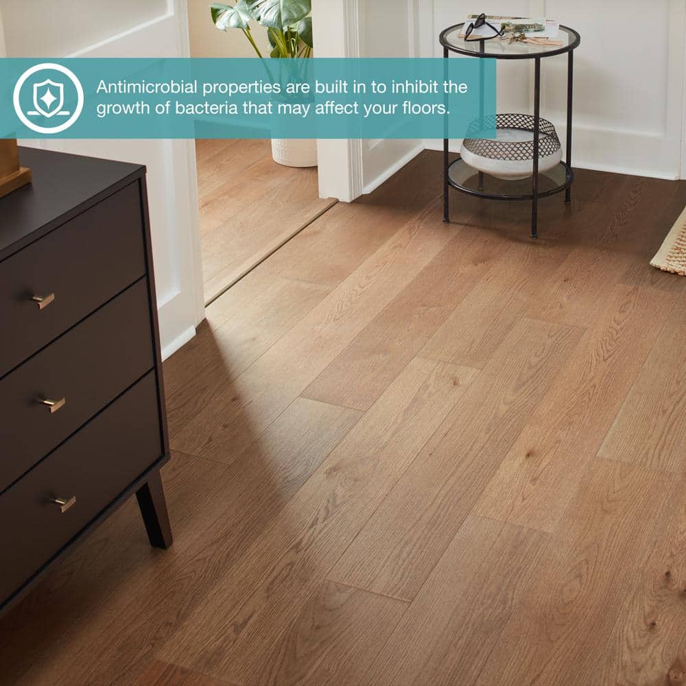 Pergo Defense+ Hadlock Harbor Oak 3/8 in. T x 7.5 in. W Click Lock W Brushed Engineered Hardwood Flooring (24.54 sq. ft./Case)