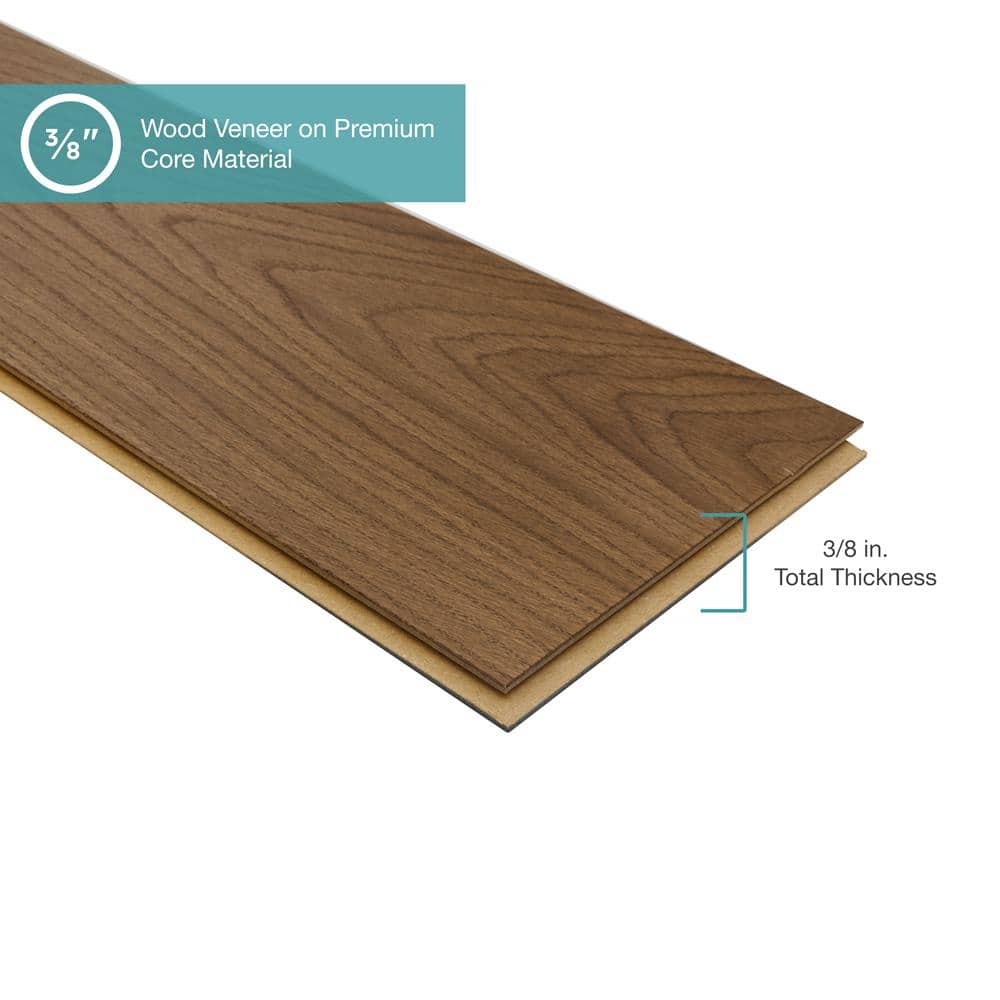 Pergo Defense+ Hadlock Harbor Oak 3/8 in. T x 7.5 in. W Click Lock W Brushed Engineered Hardwood Flooring (24.54 sq. ft./Case)