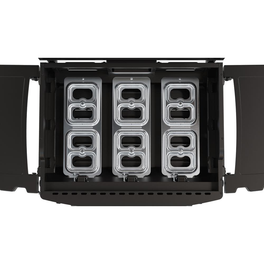 HALO Elite3B 28 in. 3-Burner 6 Zone Outdoor Propane Griddle in Black Flat Top Grill