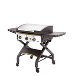 HALO Elite3B 28 in. 3-Burner 6 Zone Outdoor Propane Griddle in Black Flat Top Grill