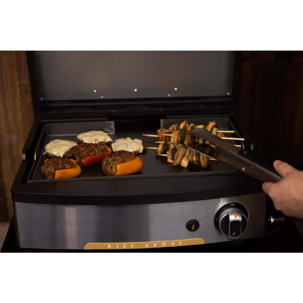 HALO Elite1B 21 in. 1-Burner Outdoor Propane Countertop Griddle in Black Flat Top Grill