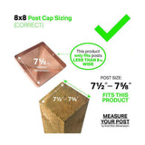 Protectyte 8 in. x 8 in. Hammered Copper Pyramid Slip Over Fence Post Cap