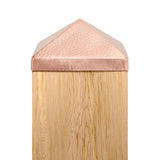 Protectyte 8 in. x 8 in. Hammered Copper Pyramid Slip Over Fence Post Cap