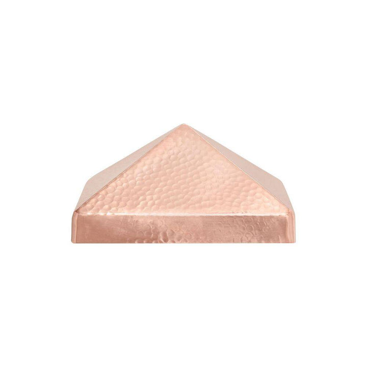 Protectyte 8 in. x 8 in. Hammered Copper Pyramid Slip Over Fence Post Cap