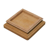 Protectyte Miterless 4 in. x 4 in. Mahogany Wood Flat Slip Over Fence Post Cap with Hammered Copper Pyramid