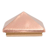 Protectyte Miterless 6 in. x 6 in. Mahogany Wood Flat Slip Over Fence Post Cap with Hammered Copper Pyramid
