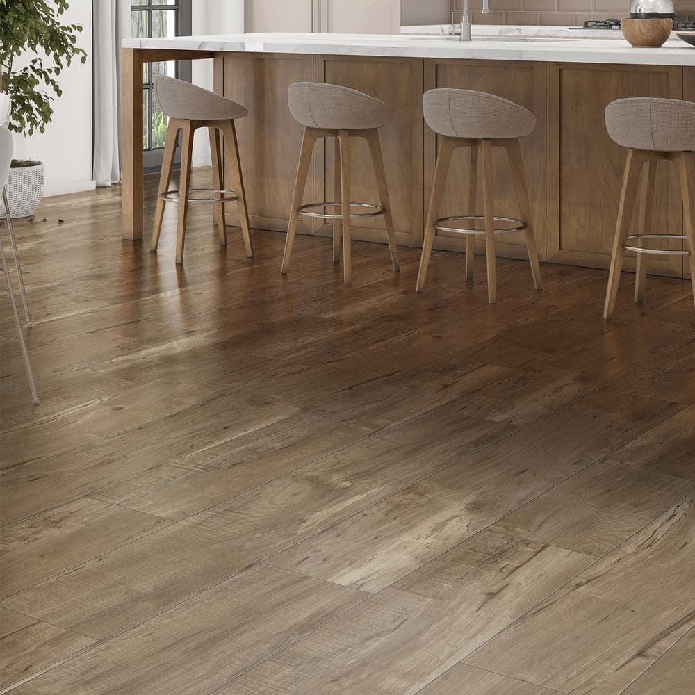 Krono Original Hampshire Spalted Maple 12 mm T x 8 in. W Waterproof Laminate Wood Flooring (15.9 sqft/case)