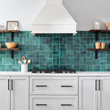 LuxeCraft Arteko 3 in. x 6 in. Glazed Ceramic Handmade Green Subway Tile (12.5 sq. ft./case)